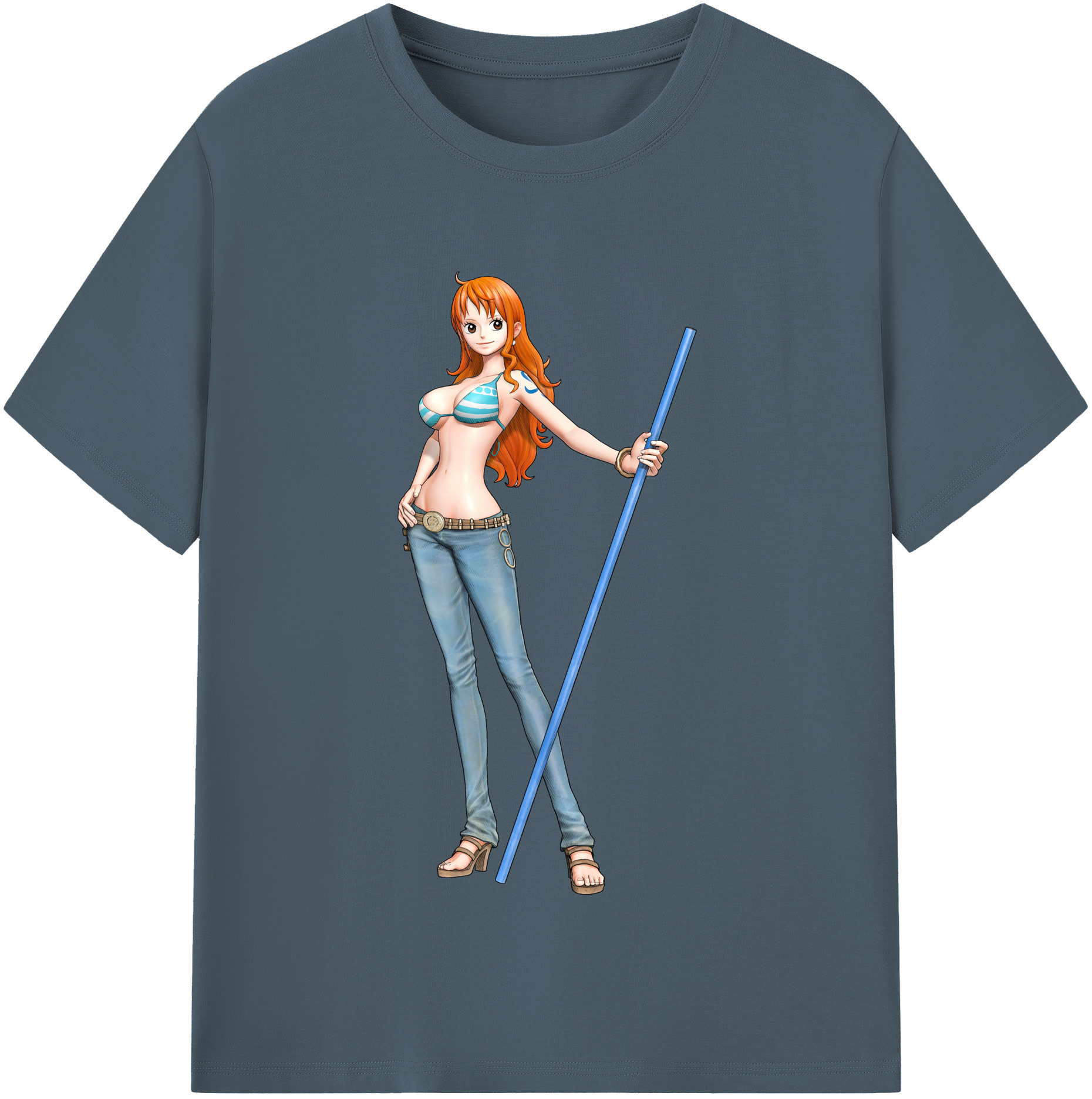 ワンピース ナミ ONE PIECE Nami 綿100％半袖Tシャツ（フロントプリント）